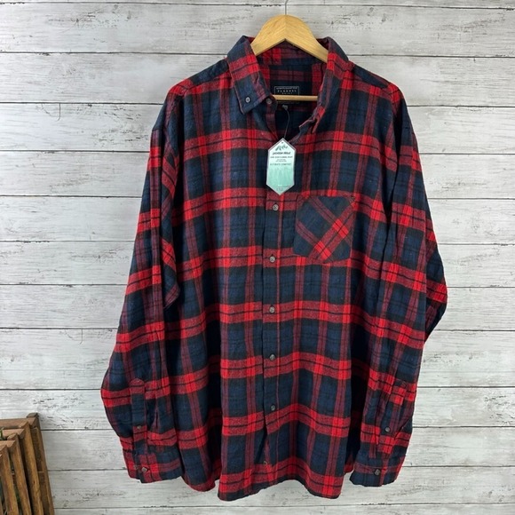 JACKSON Other - Men's Flannel Shirt Jackson Hole Size 2XL‎ NWT Red Blue Plaid Outdoor Lumberjack